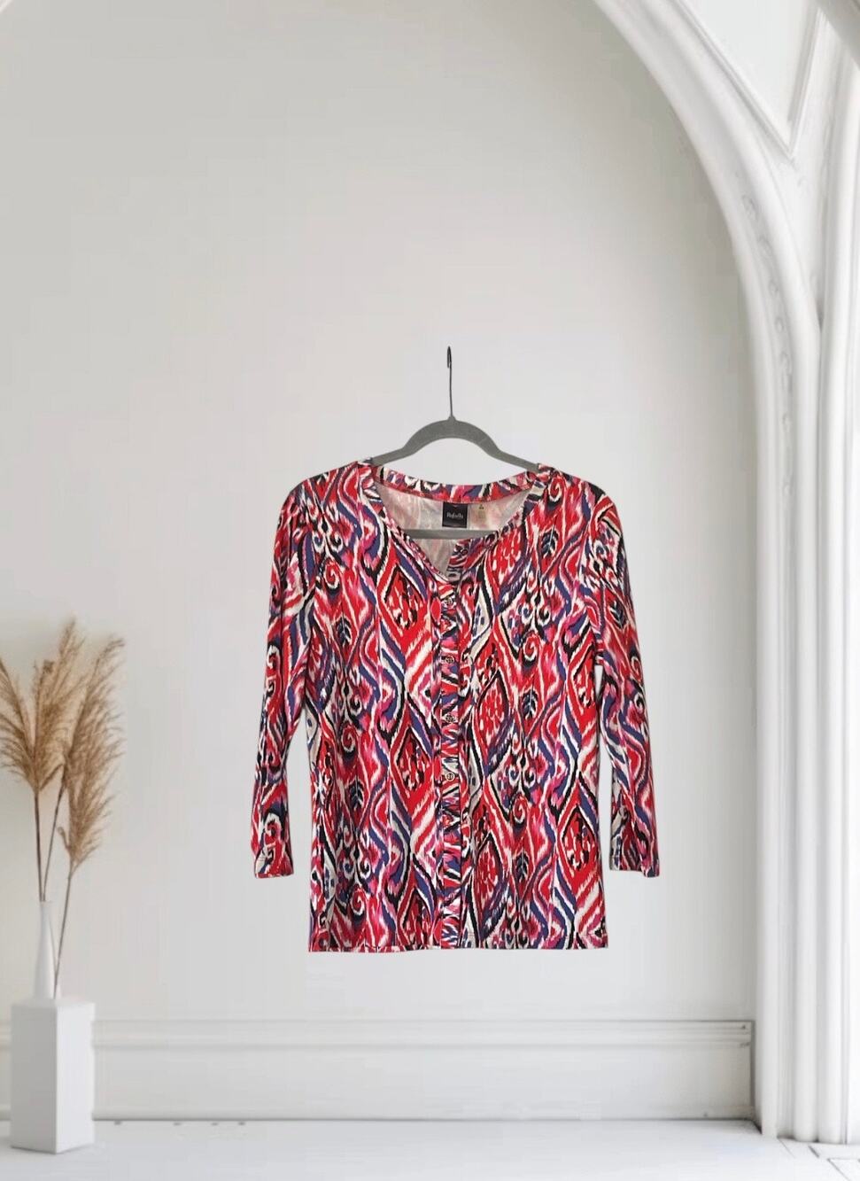 Rafaella Button Down Sweater 3/4 Sleeves Size Medium